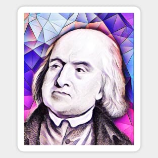 Jeremy Bentham Pink Portrait | Jeremy Bentham Artwork 8 Magnet